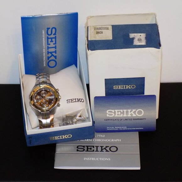 Seiko 7t62 Watch Seiko 7T62-0JN0 Chronograph 1/5 Alarm Tachymeter